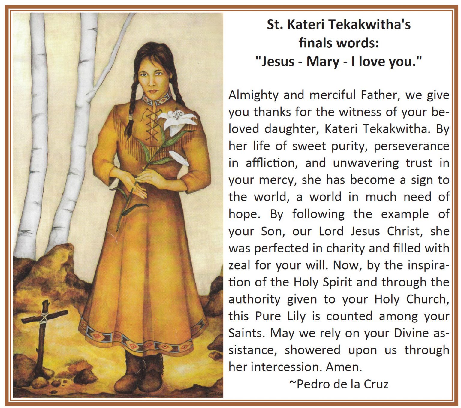 Biography of St. Kateri St Kateri Catholic Church